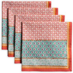Maison d' Hermine Cloth Napkins Set of 4 100% Cotton Everyday Reusable Square Napkins Cloth Washable Dinner Party Wedding Restaurant Gifts for Mothers Day Spring/Summer (Provence, 20" x 20")