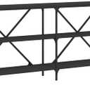 vidaXL Console Table Black 70.9x11.8x29.5 Engineered Wood and Iron