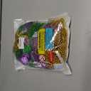 Winlyn 144 Pcs Mardi Gras Party Accessories Set Bulk Mardi Gras Bead Necklaces Masquerade Mardi Gras Coins Temporary Tattoos Rubber Bracelets for Mardi Gras Parade Masquerade Party Dcoration