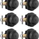 Goldenwarm Matte Black Door Knobs Interior, Privacy Door Knob for Bedroom & Bathroom, Black Interior Door Knobs, 6 Pack