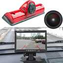 HD 1280 * 720 Pixel 1000 Lines Third Brake Light Backup Camera Top Roof Lamp LED Reverse Parking Camera+7" inch TFT LCD Monitor Replacement for Nissan NV 1500/2500/3500 S SV SL Cargo Vans 2011-2021