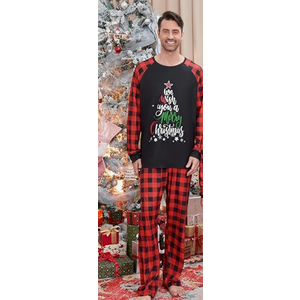 VS&LLWQ Family Christmas Pjs Matching Sets Christmas Pajamas for Family Christmas Elf Pjs Holiday Xmas Jammies Set (Men XX-Large, Ab2)