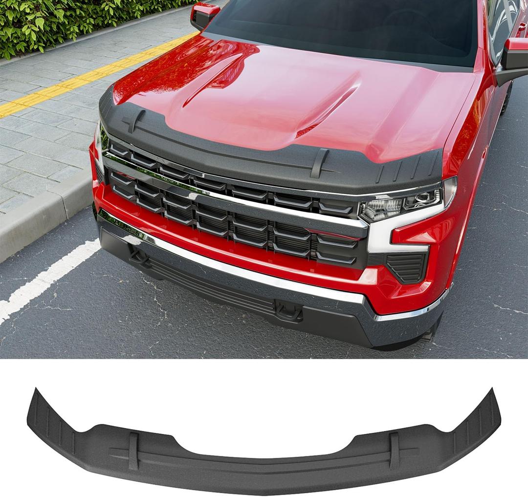 Hood Protector Compatible with 2022-2026 Chevy Silverado LT Hood Deflector Upgraded TPE Shield Replacement for 2022-2026 Chevy silverado Accessories