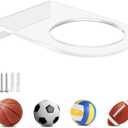 Acrylic Basketball Holder Wall Mount - Clear Single Pack | 5mm Ball Display Rack for Basketball/Soccer with Rustproof Design (Transparent-1 PACK)