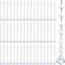 100 Pcs Acrylic Hanging Crystals for Centerpieces Chandelier Clear Crystal Garland Strands Ornament Acrylic Clear Beads Prisms Pendant for Christmas Tree Window Home Decoration(Diamond)
