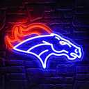 Football Neon Sign for Wall Decor Football Neon Light for Man Cave or Garage Birthday Gifts for Men with Rugby Team Logo Sign for Bar Dorm Party Game Room Size15.7 * 11.8In