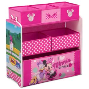 Delta Children Disney Minnie Mouse 6 Bin Design and Store Toy Organizer (Minnie Mouse - Dotty About Dots)