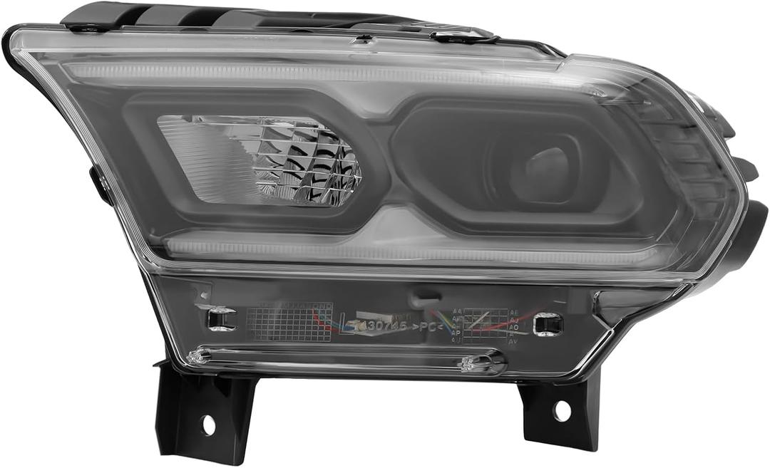 LED Headlight Assembly Left Side for 2021-2023 Dodge Durango w/Low/High Beam, DRL, Turn Signal Lights, Driver/Passenger Side Direct Replacement Headlamps Assy (Left Driver Side)