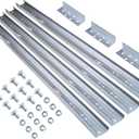 Bueyfolt Garage Door Track, Vertical Track Replacement for 7FT Door, 76 Inch Spliced Rails, for Residential/Light Commercial Side Tracks for 2-Inch Rollers