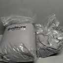 Bedsure Queen Comforter Set Grey - Bed in a Bag Queen Size Bedding 7 Pieces, GentleSoft Pintuck Bed Set Gift for Family, Pinch Pleat All Season Comforter with Sheets, Pillowcases & Shams