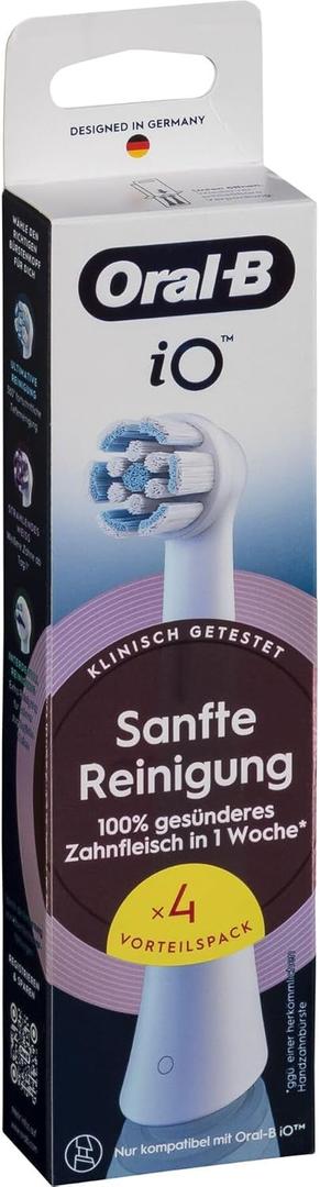 Oral-B iO Original Soft Cleansing Heads for Sensitive Gums - White (Pack of 4)