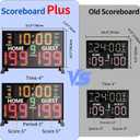 YZ Bigger LED Digital Scoreboard, Portable Scoreboard Basketball with Timer Clock, Electronic Scoreboard with Remote, Tabletop Scoreboard Clock, Score Keeper for Outdoor Game