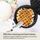 Bella Classic Rotating Belgian Waffle Maker with Nonstick Plates, Removable Drip Tray, Adjustable Browning Control and Cool Touch Handles, Black