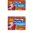 Hefty Slider Freezer Storage Bags - Quart Size, 74 Count & Gallon Size, 56 Count