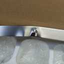 Brushed Nickel Bathroom Light Fixtures, Modern Vanity Lights with White Glass Lamp Shade, Bathroom Lighting Fixtures Over Mirror, Restroom Vanity Lighting Fixture, 5-Light 36 Inch
