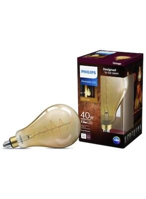 Philips 40Watt Equivalent A50 Dimmable Vintage Glas Edison LED Large