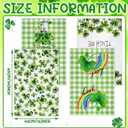 Honoson 6 Pcs St Patrick's Day Kitchen Towels St. Patrick's Day Dish Towels Shamrocks Gnomes Plaid Absorbent Bathroom Set Tea Cloth for Kitchen Home 16 x 24 Inches(Light Green,Vivid Style)