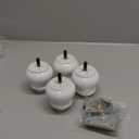 Maricome 3 Inch White Wood Furniture Feet Set of 4 Ottoman Couch Sofa Bun Feet Replacement Furniture Legs Screw in Pre-drilled M8 Bolt