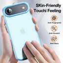 Yriklso 3 in 1 for iPhone Air Phone Case,1X Screen Protector +1X Camera Lens,Shockproof for iPhone Air Case, Military Grade Drop Protection, Protective Hard Back Slim Translucent Case,Blue