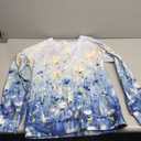 Fronage Women's Floral Printed Sweatshirt Long Sleeve Crewneck Casual Loose Vintage FLower Graphic Pullover Tops, Size S 