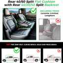 Leather Car Seat Covers for Dodge Ram 1500 4 Door 2019-2026 Crew Cab, Custom Fit Truck Seat Protectors Full Set, Red Black (Bucket Seat with Reclining Rear Seat)