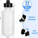 Zubebe 36 Pcs Sports Water Bottles Bulk Squeeze Reusable Bpa-free Plastic Water Bottles End of the Year Gifts Summer Gifts for Students School Travel Hiking Cycling Event Team Gift
