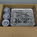 9 Pack - Disposable Chafing Dish Buffet Set (57 PCS)  Catering Food Warmers with 9 x Half Size Aluminum Pans, Foil Lids, Foldable Racks, Utensils & Fuel Cans - Perfect for Parties, Weddings & Events