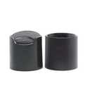 ZYAMY 20pcs 24/410 Black Disc Top Caps for Plastic Bottles, Empty Bottles, Durable Replacement Caps for Squeeze Bottles