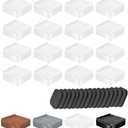 shouwuhho Furniture Risers, 16 Pack Bed Risers with Non-Slip Grip and Heavy Duty Support, 1 Inch 2 Inch 3 Inch 4 Inch Height Lift for Couch, Sofa, Table, Desk, Chair, Refrigerator - White, 1 Inch