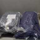 IASEAHK Outdoor Seat Cushion Set, Waterproof & Fade Resistant Patio Chair Cushions, Outdoors Cushion for Patio Furniture, 24 x 24 x 5.75 Inch, Outdoor Couch Cushions with Handle and Ties, Navy Blue