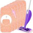 Power Scrubbing Reusable Mop Pads Compatible with Swiffer Wet Jet, Microfiber Wet Jet Refill, Machine Washable Wet Jet Pads, for Use on All Sealed Floors - Stone, Hardwood, Laminate & Tile (6 Pack)