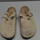 KIDMI Genuine Suede Clogs for Women Cork Footbed Sandals Leather Mules Potato Shoes with Arch Support 46