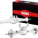 INJORA +4mm Diamond Axles with Lay Down Servo Mount & Links for 1/18 TRX4M(Silver)