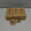 4-Pack Edison Light Bulb, 60 Watts, A19 Vintage Incandescent Light Bulbs, Dimmable Old Fashioned E26 Incandescent Light Bulbs, 240 Lumens, 2100K Warm White, Amber Glass