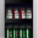 Whynter BBR-838SB Built-in Under Counter 15 inch Beverage Refrigerator and Cooler Fridge with Glass, Lock, Reversible Door, Digital Control and Carbon Filter, 3.0 cu. ft, Stainless Steel, 112 Capacity