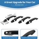 for Colorado Door Handle Cover Trim for Chevy Colorado/GMC Canyon 2014-2022 Black Exterior Accessories 4pcs