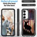 Defender Case for Galaxy S23, Heavy Duty 360 Full Body Shockproof Protection Hard Plastic+Silicone Rubber Hybrid Protective Case for Samsung Galaxy S23 6.1" (Camo Deer)
