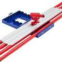 48"x8" Bull Float Kit, Aluminum Magnesium Alloy Concrete Float with Adjustable Bracket, 4 Handles & Carrying Case, Round End Finishing Tool Cement Tool