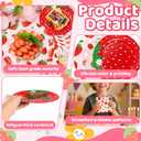 OuMuaMua Strawberry Birthday Decorations, 75 Pcs Disposable Fruit Paper Plates and Napkins Tableware Set for Summer Sweet One 1st Baby Shower Berry First Strawberry Themed Party Supplies, Serves 25