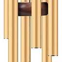 Deep Tone Wind Chimes for Outdoor 6 Heavy Tubes in Gold (37 Inch), Perfect Garden Hanging Dcor or Memorial Sympathy Gift