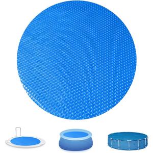 Solar Pool Covers Blankets, Round Solar Pool Cover for Above Ground and In Ground Pool Round Swimming Pools, Solar Pool Hot Tub Floating Thermal Blanket Dustproof Cover (12 Ft)