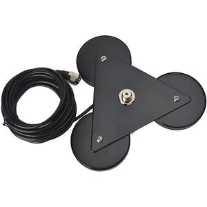 HYS Heavy Duty Mobile Car/Truck SO239 8.8inch Triangle Magnet Mount Base W/5M(16.4ft) RG58 Coaxial Cable PL259 Plug