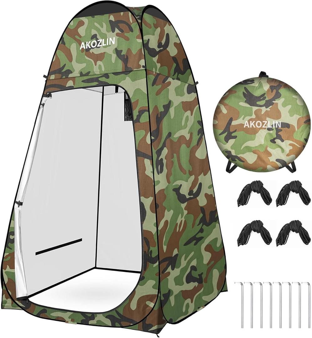 AKOZLIN Portable Pop Up Shower Tent Instant Privacy Dressing Changing Tent Outdoor Shower Room Camp Toilet Tent