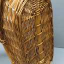 Remerry Wicker Gathering Basket with Handle Flower Picking Basket Handwoven Wicker Garden Trug for Picnic Countryside Gathering Vegetables Harvesting Storage(18.5 x 10 x 9 Inch, Light Brown)