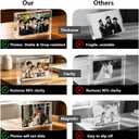 Acrylic Picture Frames 3 Pack,5X7 Double Sided Magnetic Picture Frames, 10+10mm Thick BlockClear Freestanding Transparent Acrylic Frames, Gifts for Women Mom Grandma Father Girlfriend Sister