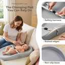 Mallify Wipe-Clean Changing Pad, Waterproof & Wipeable, Soft & Non-Slip Diaper Adjustable Safety Belt, Changing Pad for Dresser, Changing Table