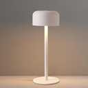 Modern Cordless Table Lamp, Portable LED Desk Lamps, 6000mAh Rechargeable Battery Operated Lighting for Bedroom Dining Room Restaurant Coffee Shop Camping Night Light (White)