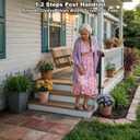 Handrails for Outdoor Steps-Single Post Wrought Iron Handrail for 1, 2 Step-Outdoor Stair Rail Handrails-39 H Black Wrought Iron Hand Rail Powder Coating for Concrete Steps or Wood Stairs
