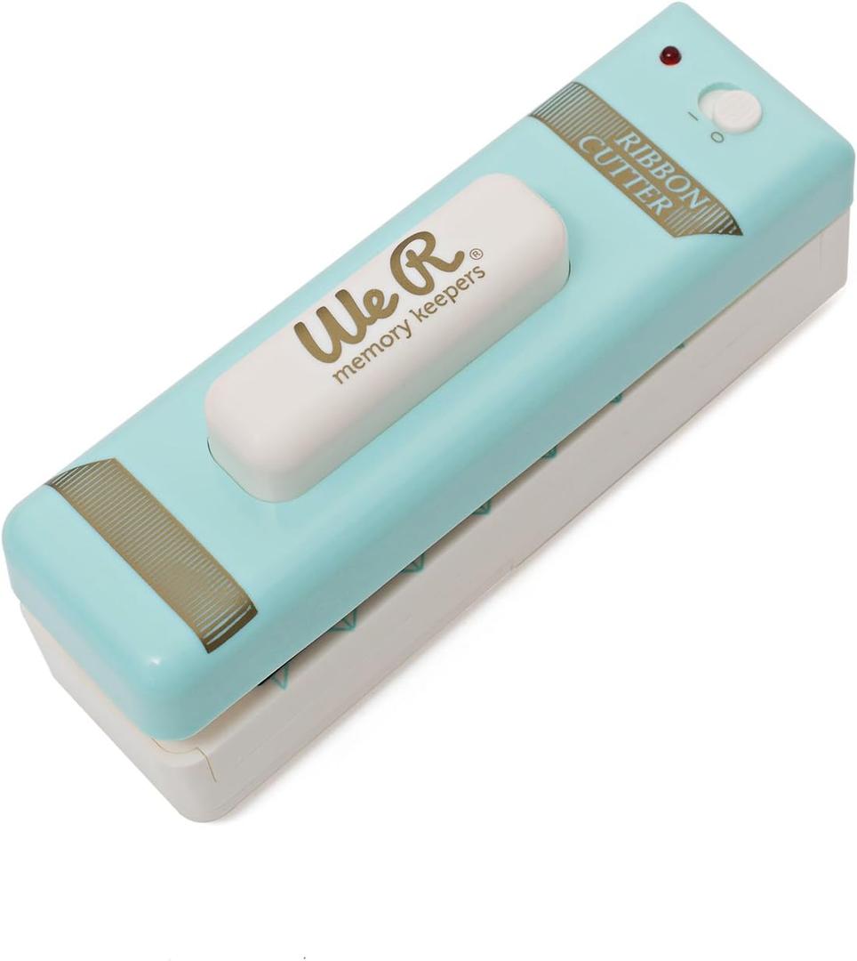 We R Memory Keepers, Heated Ribbon Cutter and Sealer, Battery Powered, Automatic Ribbon Cutter Machine for Flowers, Gifts,
