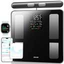 Smart Scale for Body Weight, 8 Electrodes Digital Bathroom Scale with BMI, Body Fat, Muscle Mass, 27 Body Composition Measurements, LCD Screen, Large Platform Bathroom Scales, 400lbs (Up to 400lbs)